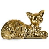 Figurka ceramiczna kot KITY 22X9X14 złota
