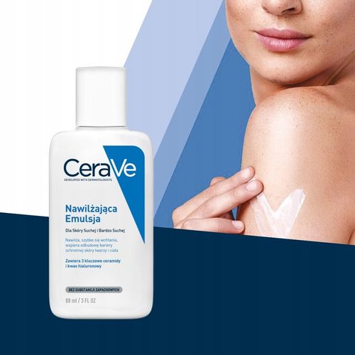 CeraVe Nawilżająca emulsja do ciała i twarzy skóra sucha 88ml TRAVEL na Arena.pl