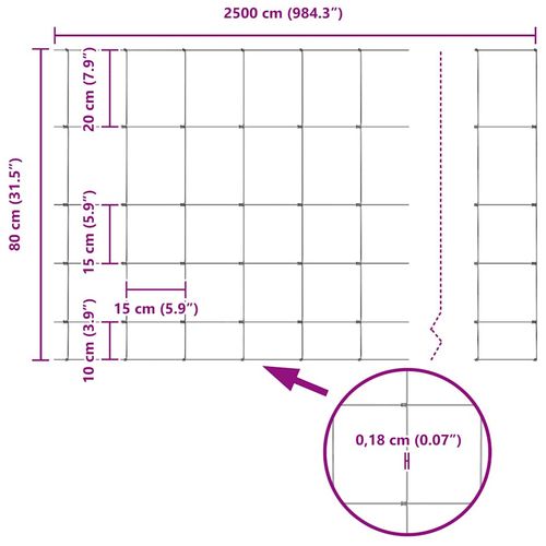 Ogrodzenie pastwiskowe Srebrny 25 x 0.8 m Stal galwanizowana na Arena.pl