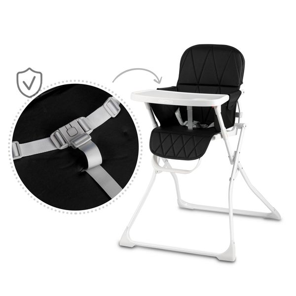 Krzesełko do karmienia Nuco czarny zdjęcie 8