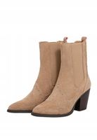 Vanessa Wu Botki na obcasie damskie beżowe rozmiar - 39