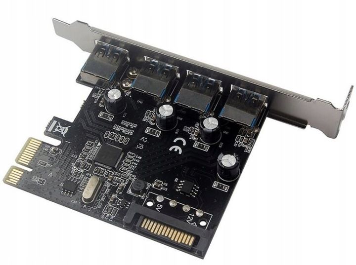 Kontroler Adapter Karta PCI-E 1x na 4x USB 3.0 zdjęcie 2