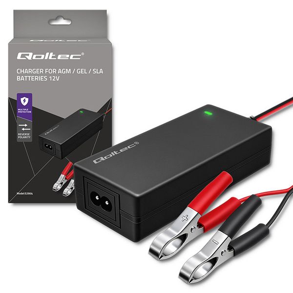 Qoltec Prostownik 12V 4A do AGM/GEL/STD zdjęcie 1