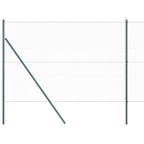 Ogrodzenie z słupkami Zielony 1.6 x 10 m Stal pokryta PCV na Arena.pl
