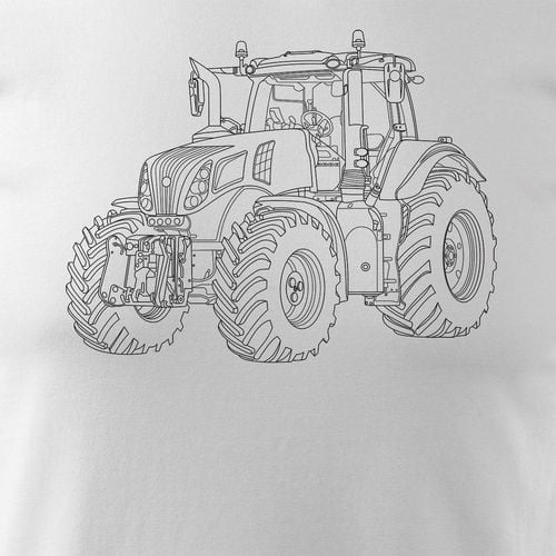 Koszulka z traktorem New Holland męska biała REGULAR L na Arena.pl