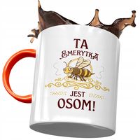 Kubek Pomarańczowy Dla Emerytki Jest Osom! Prezent Z Nadrukiem Ze Zdjęciem