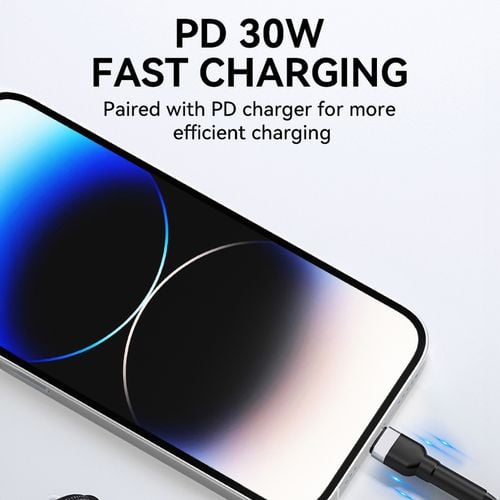kabel przewód do iphone usb-c - lightning pd 30w 2m czarny na Arena.pl