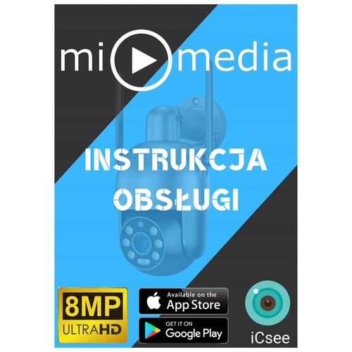 KAMERA OBROTOWA IP WiFi ZEWNĘTRZNA 8MPx ULTRA HD 6x ZOOM DETEKCJA 4K ICsee na Arena.pl
