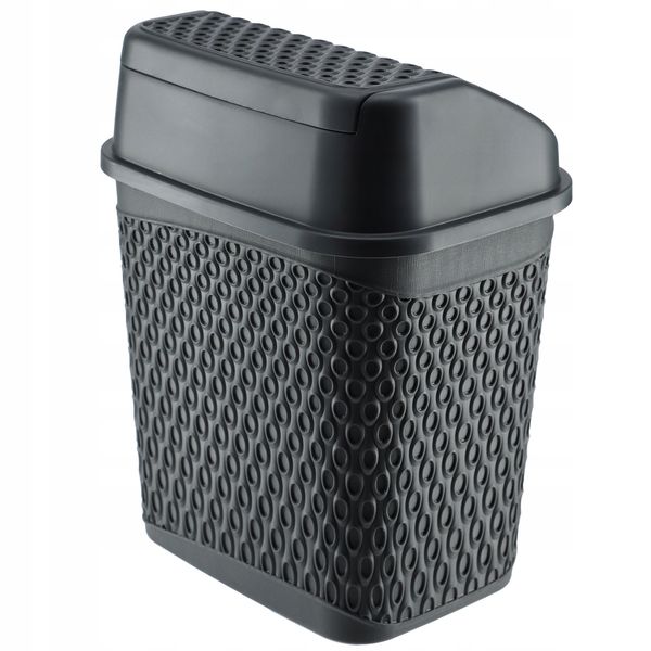 KADAX Kosz Na Śmieci Łazienkowy Szary 6,2L Uchylny Pojemnik zdjęcie 5