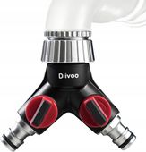 Rozdzielacz do węża ogrodowego 2-drożny z zaworem metalowy Y