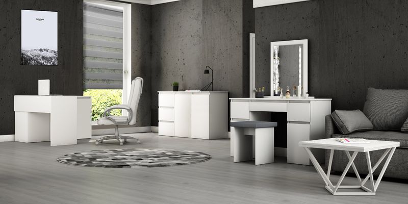 Biurko narożne MEGAN N1 białe zdjęcie 7