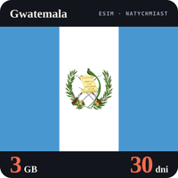 Karta eSIM Internet Gwatemala 3 GB na 30 dni - bez rejestracji