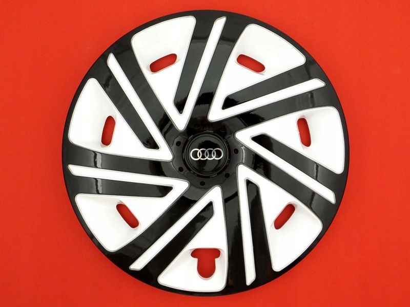 KOŁPAKI 15'' AUDI B3 B4 A1 A2 A3 A4 A5 BIAŁE CKB zdjęcie 2