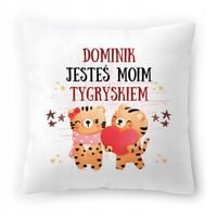 Poduszka Dla Dominika Na Urodziny Ze Zdjęciem Na Prezent Biała 40X40 Cm