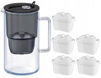 DZBANEK FILTRUJĄCY AQUAPHOR GLASS 2,5L SZKLANY CZARNY +5 FILTRÓW