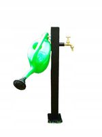 Kran słupek ogrodowy YaPko Czarny mocowanie wąż