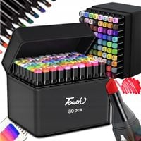 MARKERY ALKOHOLOWE FLAMASTRY MAZAKI PISAKI DWUSTRONNE ZESTAW 80 SZT + TORBA