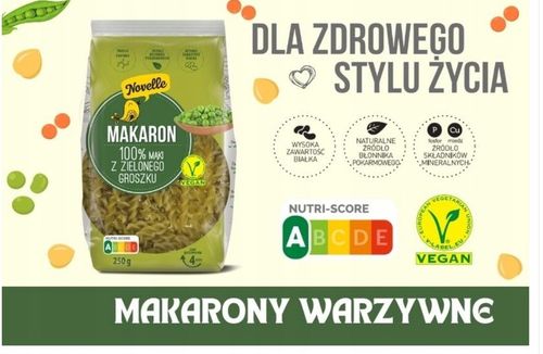 NOVELLE MAKARON MIX GROSZEK, SOCZEWICA, CIECIERZYCA 9 SZTUK X 250G na Arena.pl