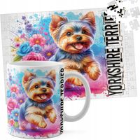 ZESTAW KUBEK + PUZZLE 110EL - PIES PSY PIESEK RASA YORKSHIRE TERRIER