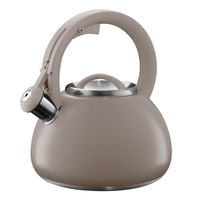 Czajnik stalowy tradycyjny z gwizdkiem 2,7l beżowy matowy indukcja gaz