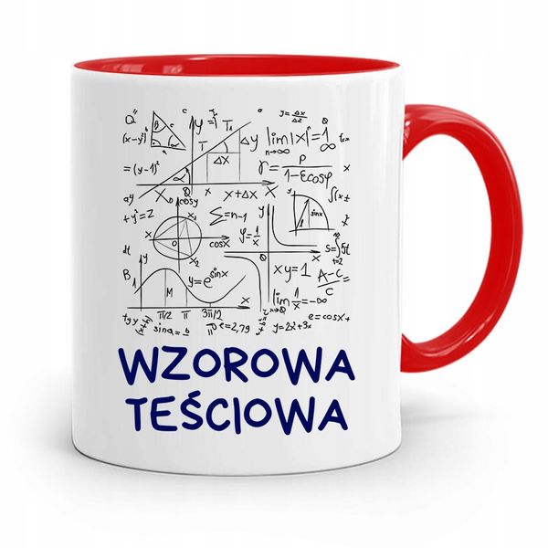 Kubek Czerwony Teściowej Wzorowa Teściowa Prezent Z Nadrukiem Ze Zdjęciem zdjęcie 1