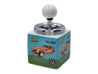 Popielniczka Ceramiczna Kwadratowa Retro Roadster Tire Shop turkus/zieleń