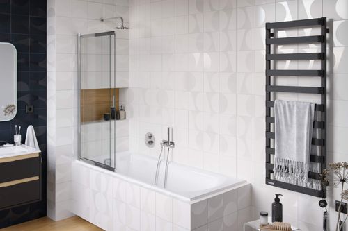 Meteor grzejnik łazienkowy 137x50 cm, czarny soft na Arena.pl