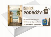 Wizytówki firmowe 100szt WIELE WZORÓW do wyboru BIURO PODRÓŻY