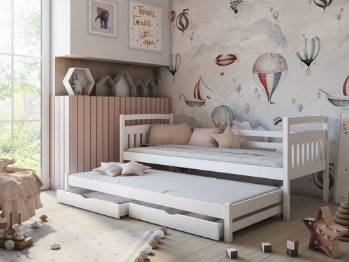 ŁÓŻKO PIĘTROWE GALAXY 90X190 WYSUWANE ŁÓŻKO DZIECKO na Arena.pl