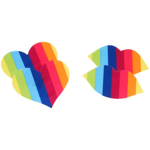 Tęczowe Ozdoby Samoprzylepne Na Sutki - Nipplicious Rainbow Pasties na Arena.pl