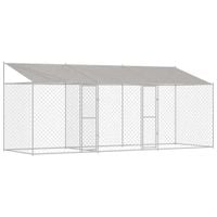 Klatka dla psa Srebrny 600 x 200 x 256 cm Stal Galwanizowana