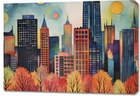 Obraz 100x70cm Panorama Malowniczego Miasta