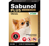 SABUNOL PLUS Obroża psa 35 cm owadobójcza na pchły kleszcze na 5 miesięcy