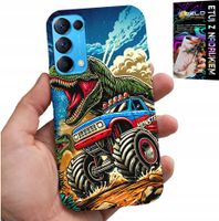 ETUI DO OPPO RENO5 4G 5G -DINOZAUR W MONSTERTRUCKU WZORY DLA DZIECI