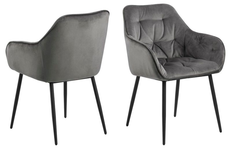 Krzesło Brooke VIC Dark Grey tapicerowane zdjęcie 4