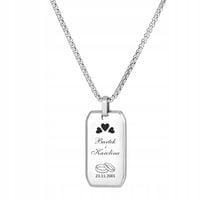 Nieśmiertelnik z grawerem naszyjnik męski stal chirurgiczna 316L BLINGART