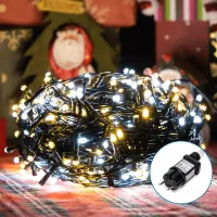 Sznur 15 m 300 LED ciepłych i zimnych lampek IP44 z zasilaczem do dekoracji wnętrz