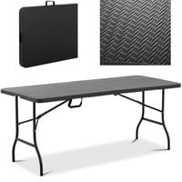 stół cateringowy ogrodowy składany do 150 kg 1830 x 750 x 740 mm czarny