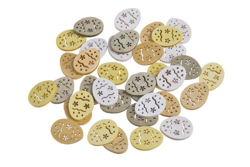 drewniana wykrawanka - jajko 36szt. 1,5 x 2cm.  253CAN12366B_A06 na Arena.pl