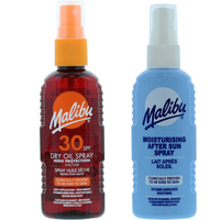 Malibu SPF30 Olejek Brązujący 100ml + Spray Po Opalaniu 100ml