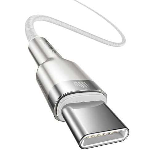 kabel usb-c do usb-c baseus cafule, 100w, 1m (biały) na Arena.pl