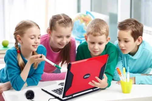 LAPTOP EDUKACYJNY DLA DZIECI KINDERPLAY NAUKA LICZENIA LITERKI GRY 120 na Arena.pl