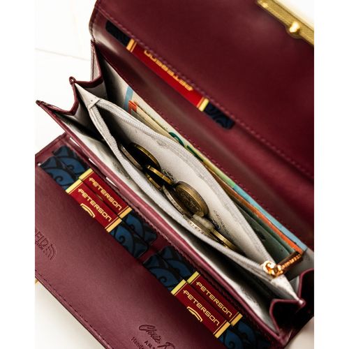 PETERSON portfel damski eko zamszowy elegancki matowy P237 c.bordowy na Arena.pl