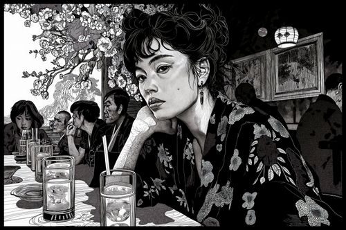 Plakat 86,4x56,8cm Czarne Kimono na Arena.pl