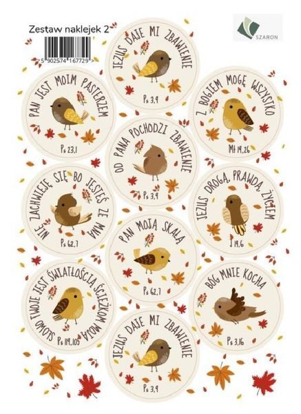 Zestaw naklejek 2 - ptaszki zdjęcie 1