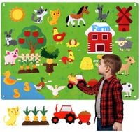 TABLICA FILCOWA DLA DZIECI EDUKACYJNA MONTESSORI MATA PLANSZA Z RZEPAMI CE