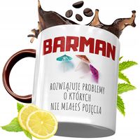 Kubek Bordowy Dla Barmana Na Urodziny Prezent Z Nadrukiem Ze Zdjęciem