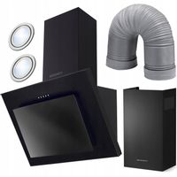 OKAP KUCHENNY KOMINOWY SZKŁO LED BERDSEN 60cm