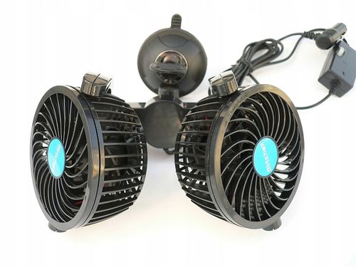 SUPER WENTYLATOR WIATRAK SAMOCHODOWY PODWÓJNY 24V na Arena.pl