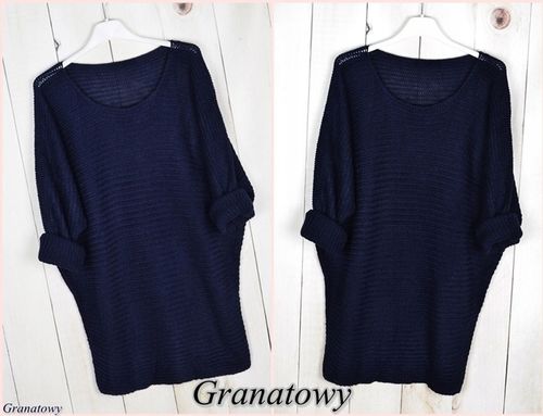 SWETER LUŹNY MIĘCIUTKI BLUZKA OVERSIZE MODNY SWETER 105 na Arena.pl